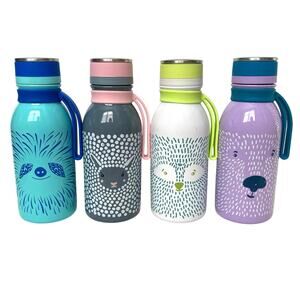 4 x Reduce Hydro Furry Friends Stainless Insulated 14oz Kids Water Bottles Set